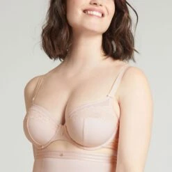 Soutien-gorge Emboîtant Avec Armatures Beige Rosé Just Perfect -Magasin De Lingerie De Mode BL14464 048 WEB 1
