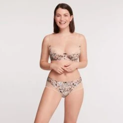 Soutien-gorge Emboîtant Avec Armatures Beige Imprime Marbella -Magasin De Lingerie De Mode BL14494 9K4 WEB 3